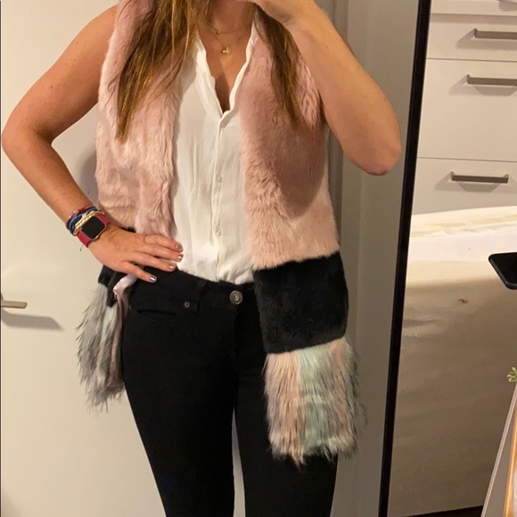 Pink Furry Vest - Picture 2 of 4